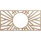 Ekena Millwork Hoover Wood Fretwork Pierced Ceiling Medallion, Red Oak, 22"W x 11"H x 8 1/8"ID x 1/4"T CMWP22X11X0250HORO - alternate 1